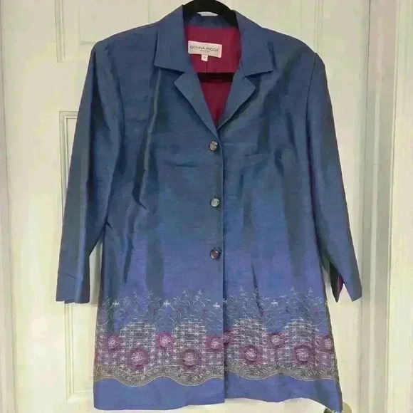 Donna Ricco New York Rare Vintage Embroided Blazer/Blouse Suit,Size 10 - Picture 2 of 7